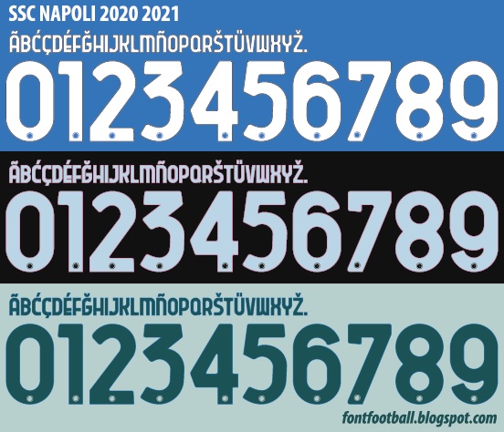 Beispiel einer FC SSC Napoli 2018-2019 (SSC Napoli)-Schriftart